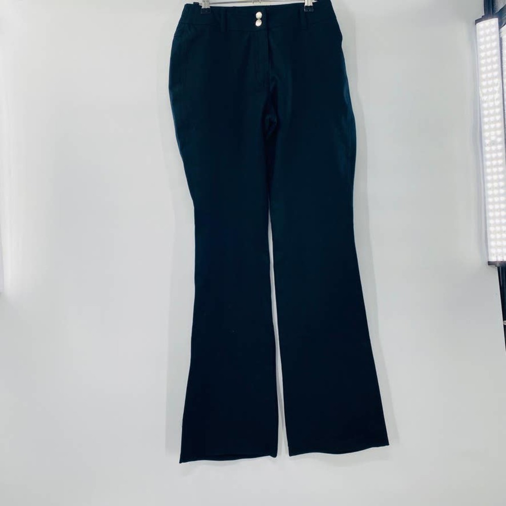Escada Solid Black Bootcut Wide Flare Leg Twill Pant Size 34 XS - Picture 3 of 9